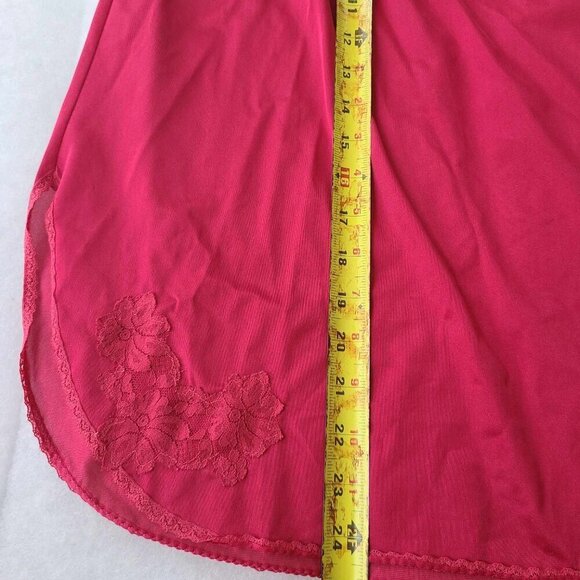 Vintage Red Lace Half Slip Skirt Cottagecore Coquette Retro Mob Wife Large - Picture 4 of 7